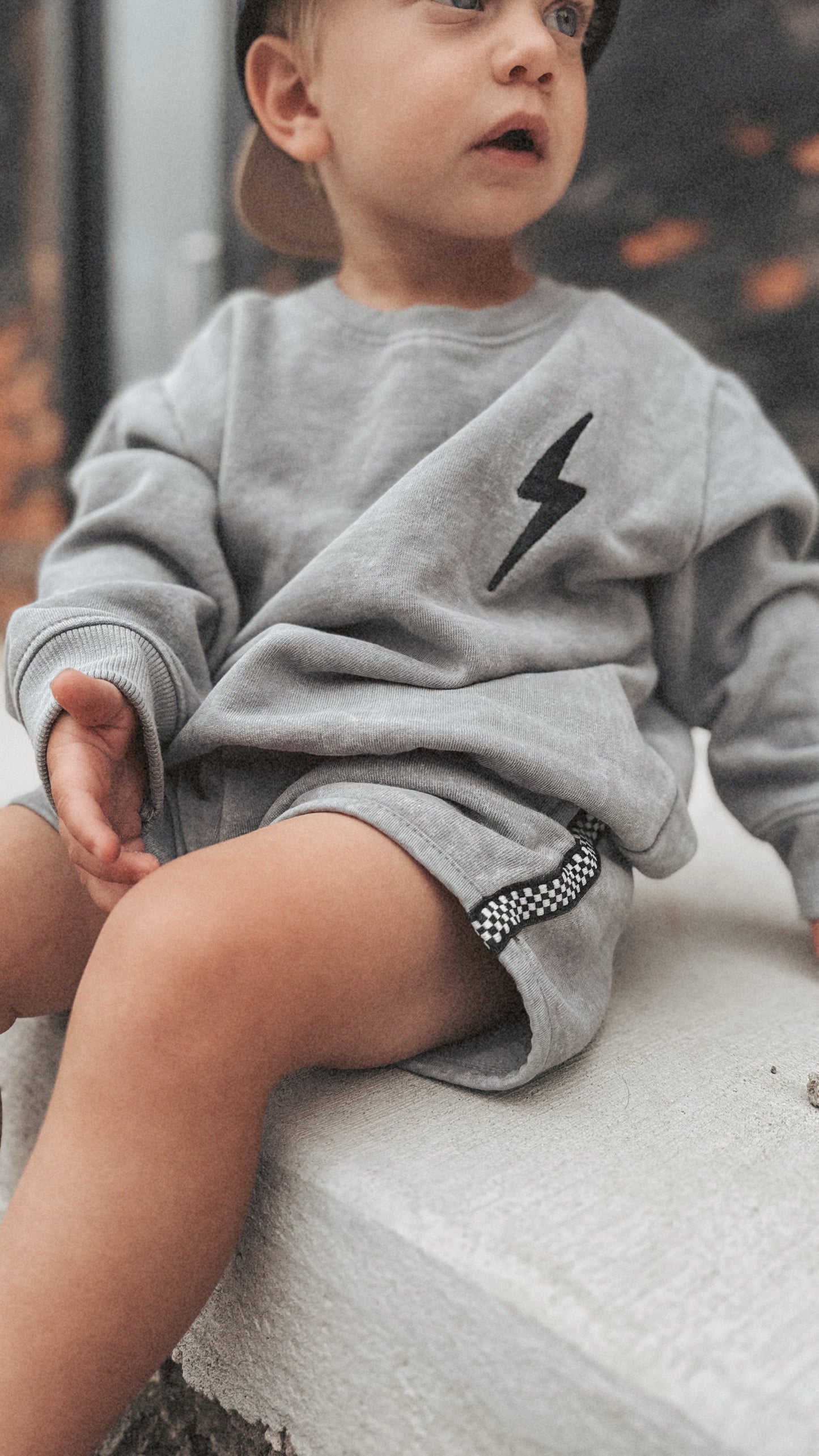 Grey Acid Wash Sweatshirt