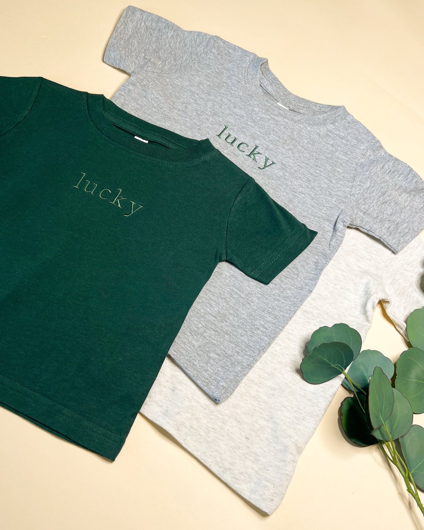 Lucky Embroidered Child Tee