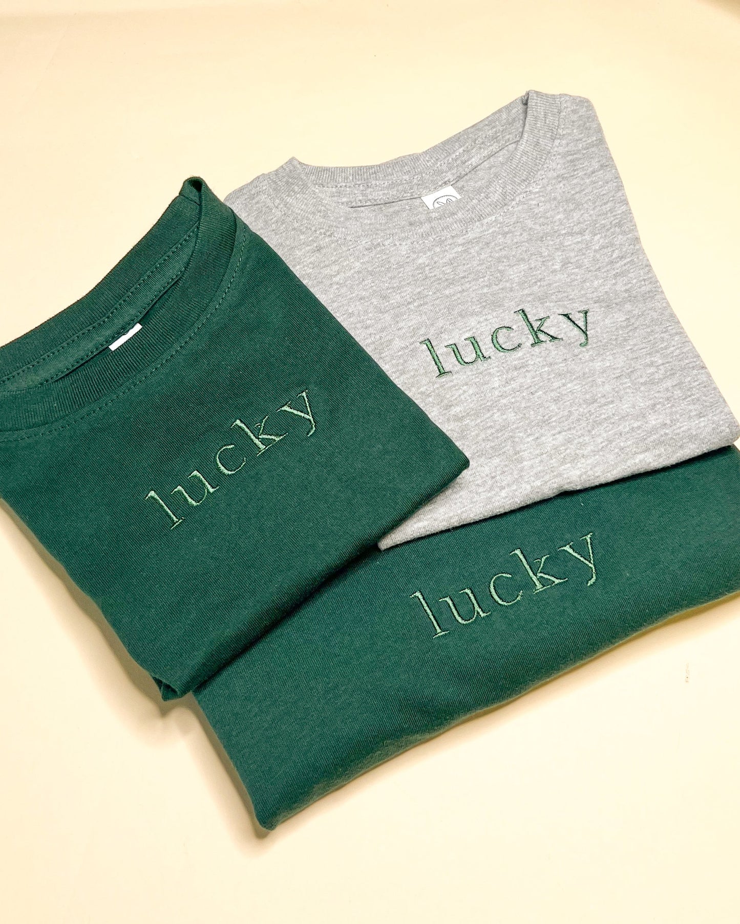 Lucky Embroidered Child Tee