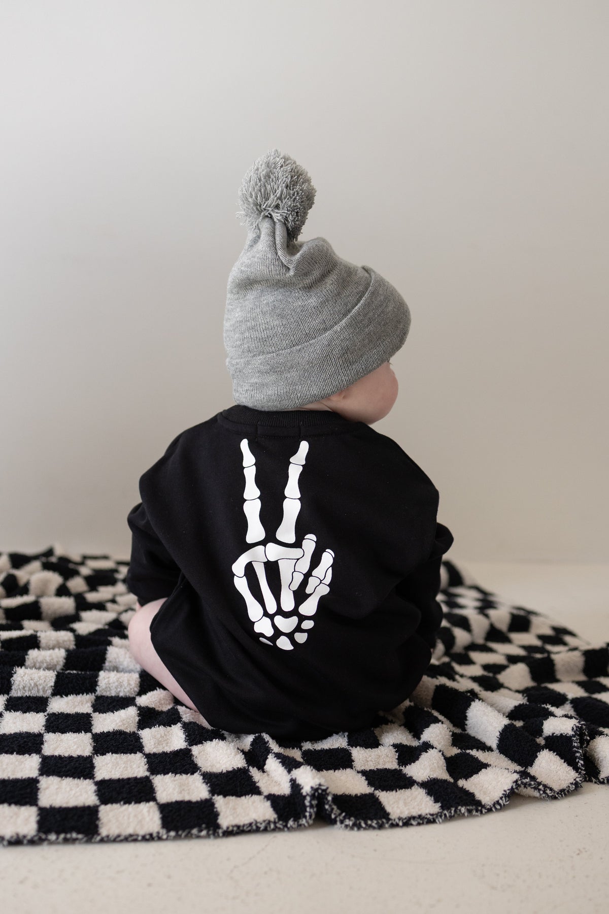 Sweatshirt Romper | Midnight Skelly