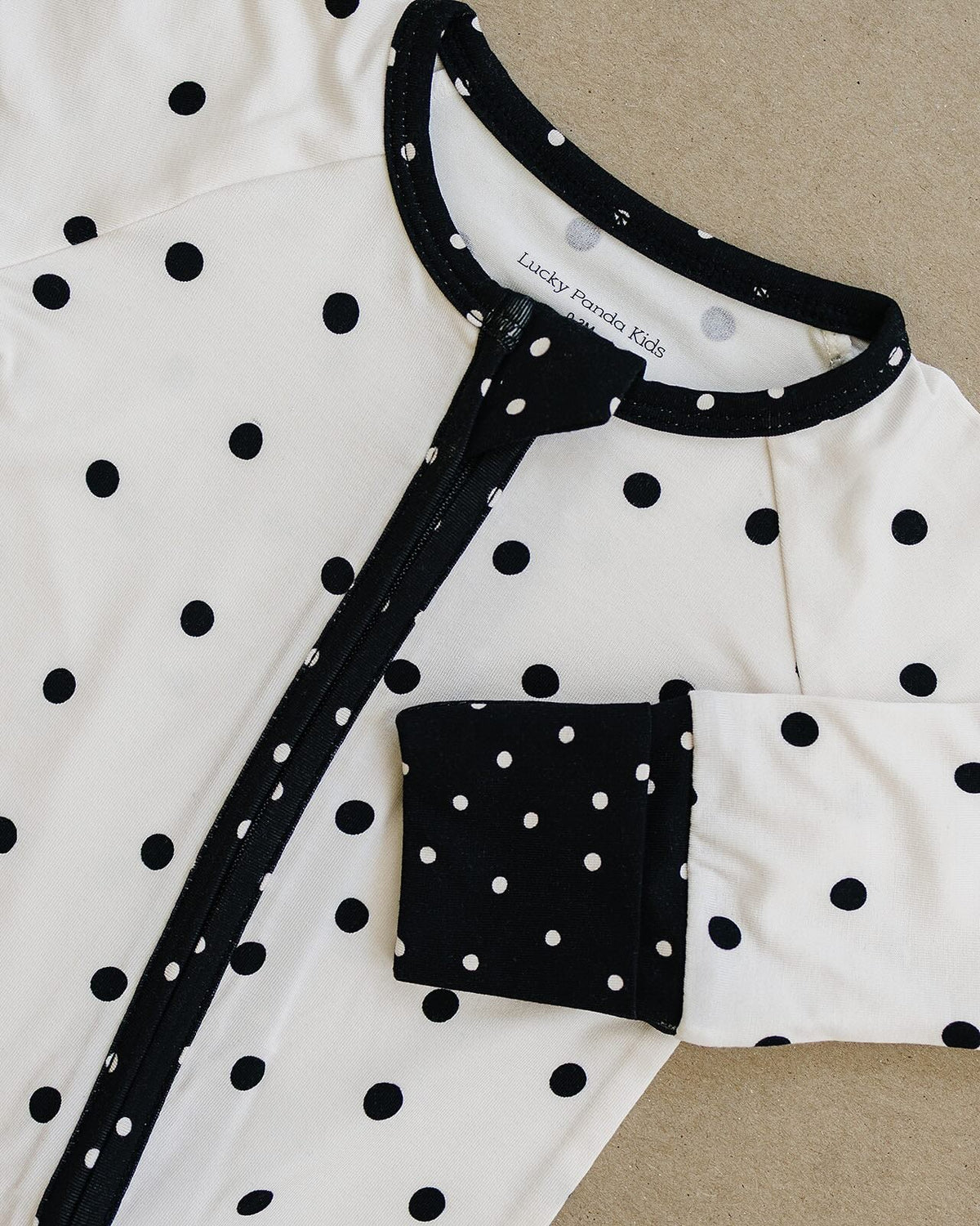 Bamboo Zip Romper | Classic Polka