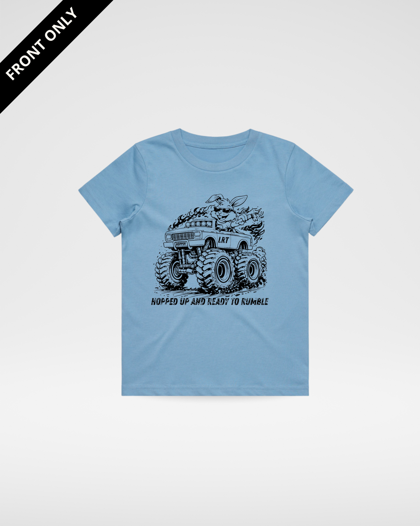 THE EGGSLAYER TEE -  CLOUD BLUE (FRONT ONLY)