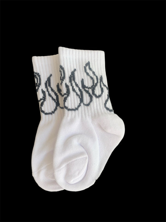 White Flame Socks