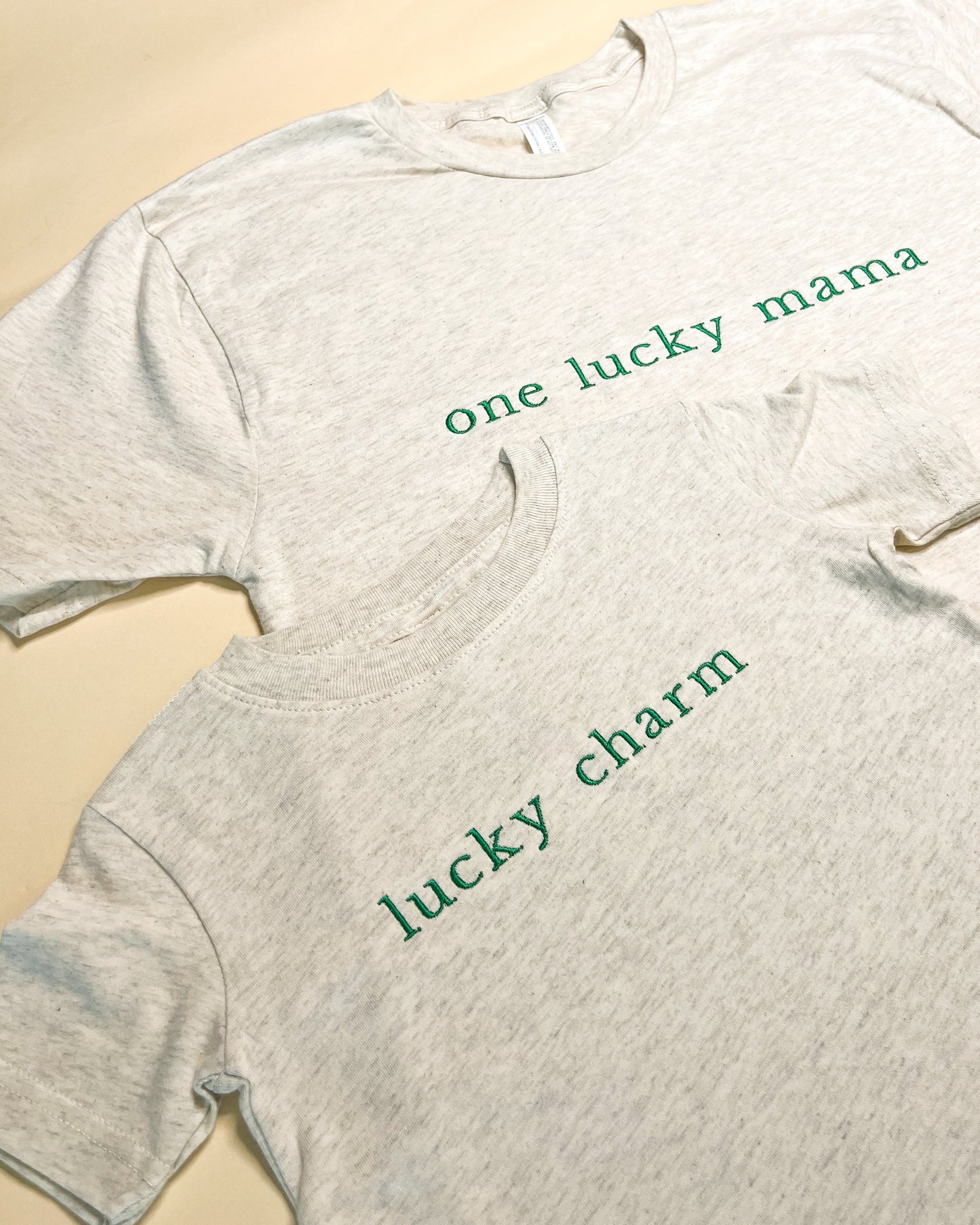 One Lucky Mama Embroidered Tee