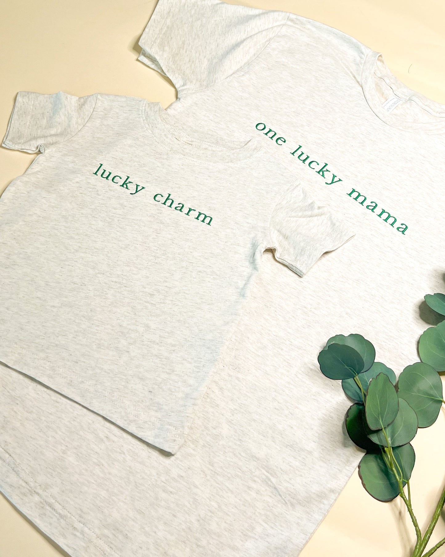 One Lucky Mama Embroidered Tee