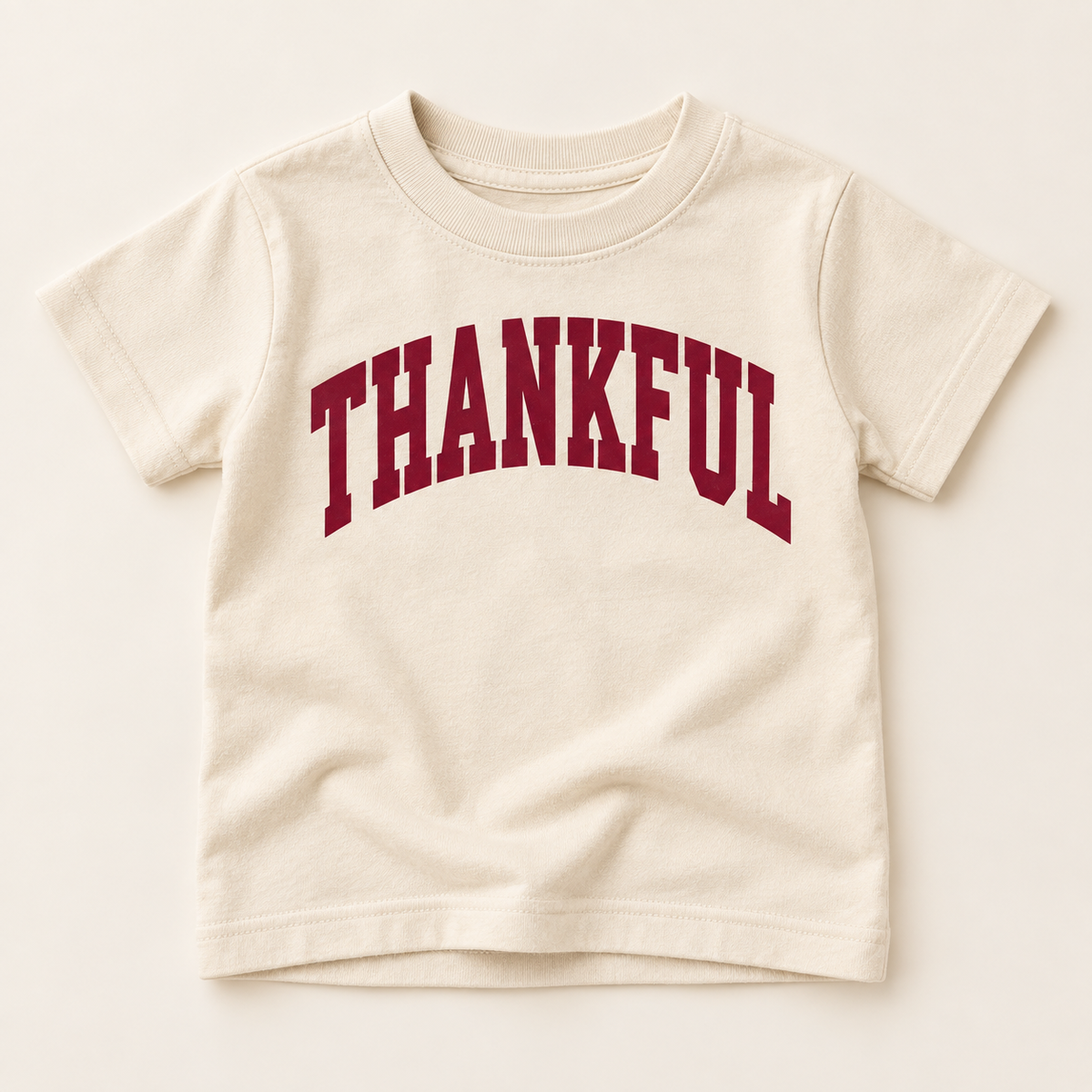 Thankful Varsity Kids Tee or Sweatshirt (Cream)