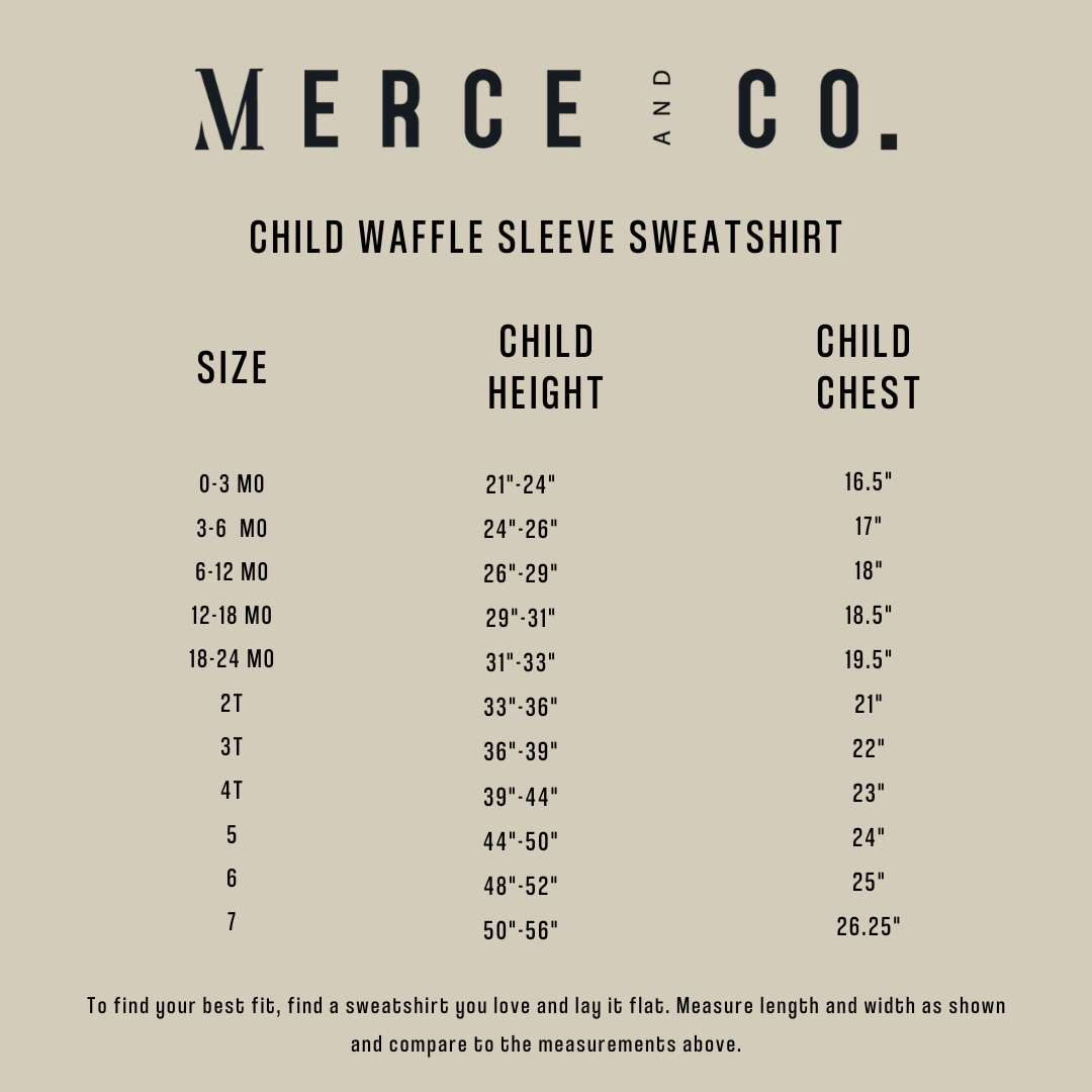 Mistletoe & Mama Child Waffle Sleeve Sweatshirt