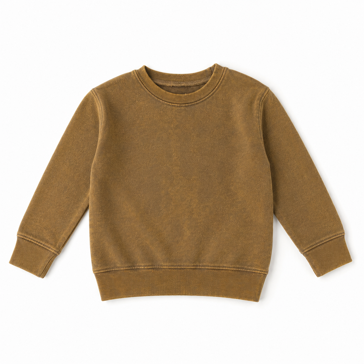 Acid Wash Crewneck | Chocolate
