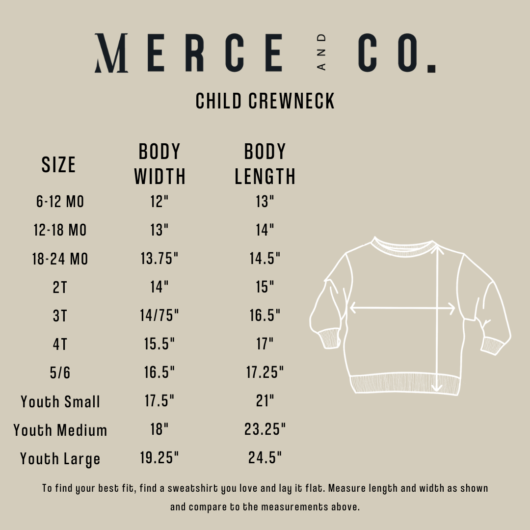 Sis Chenille Child Waffle Sleeve Crewneck - Faded Mocha