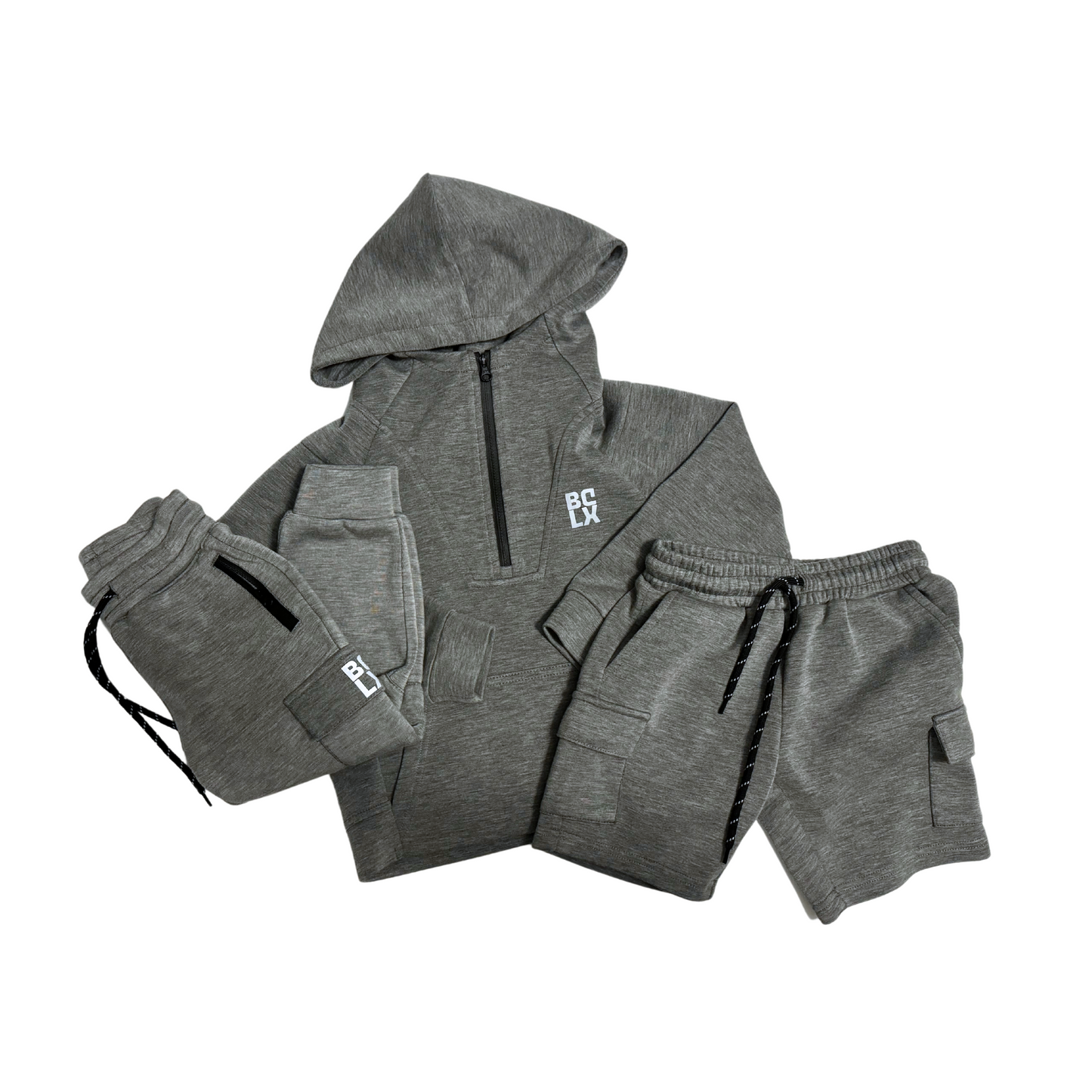 LUXE Half-Zip Sweatshirt (Stone Gray)