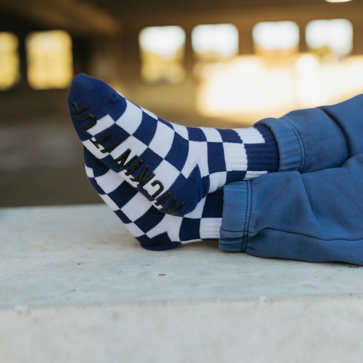 Navy Checkered