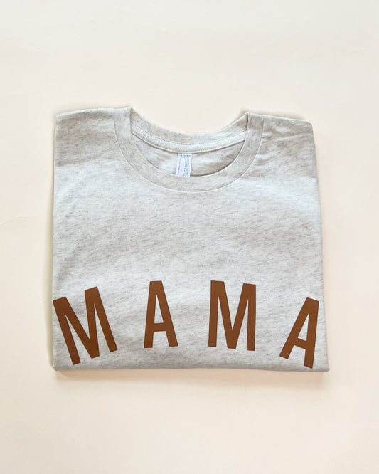 Mama Curved Original Classic Tee - Brown Design