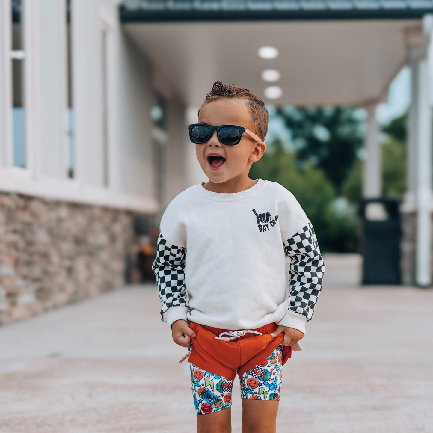 Orange + Neon Summer Hybrid Shorts