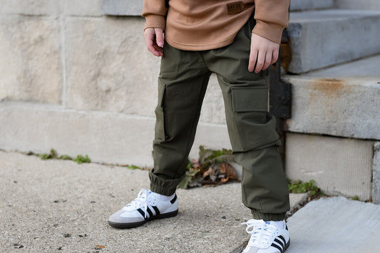 Cargo Cross-Stretch Chinos (Olive)