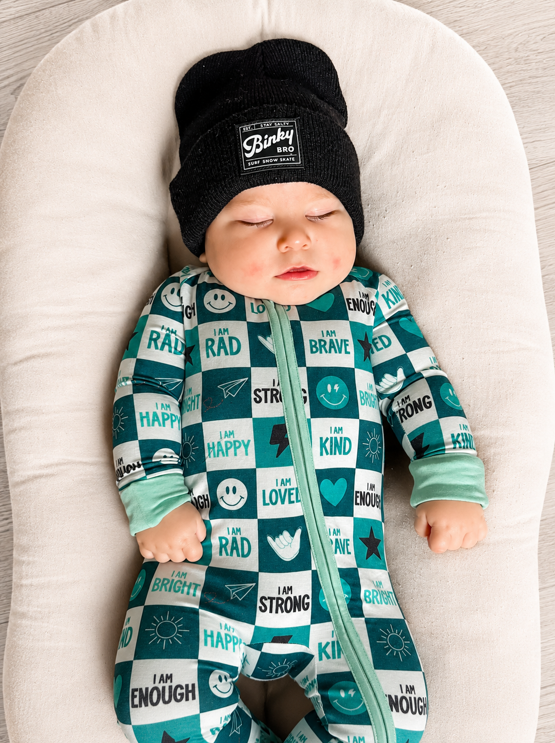 Dream Big Affirmation Pajamas (B)-Zippy Romper