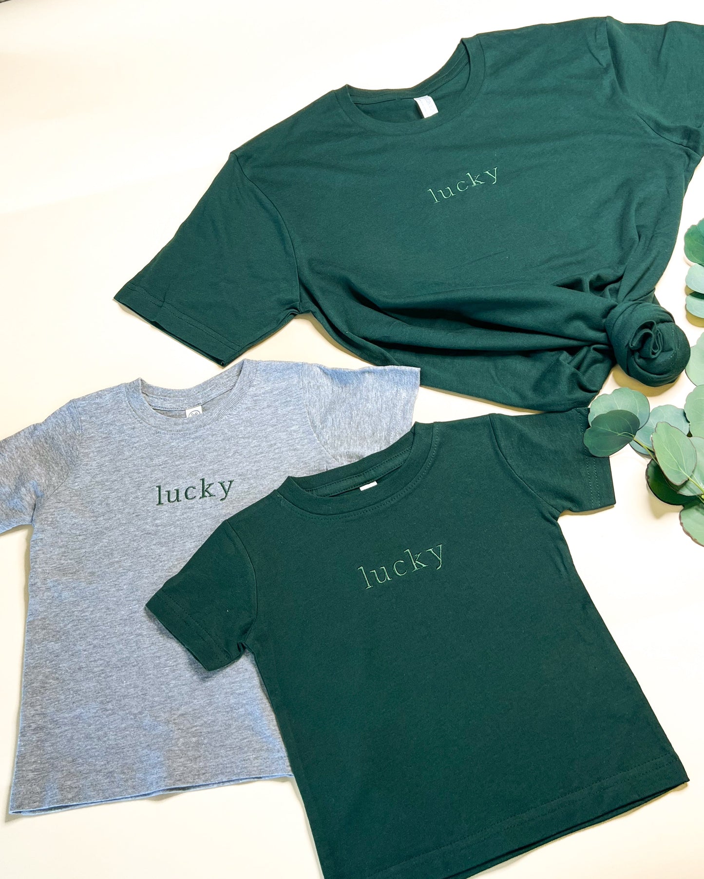 Lucky Embroidered Tee