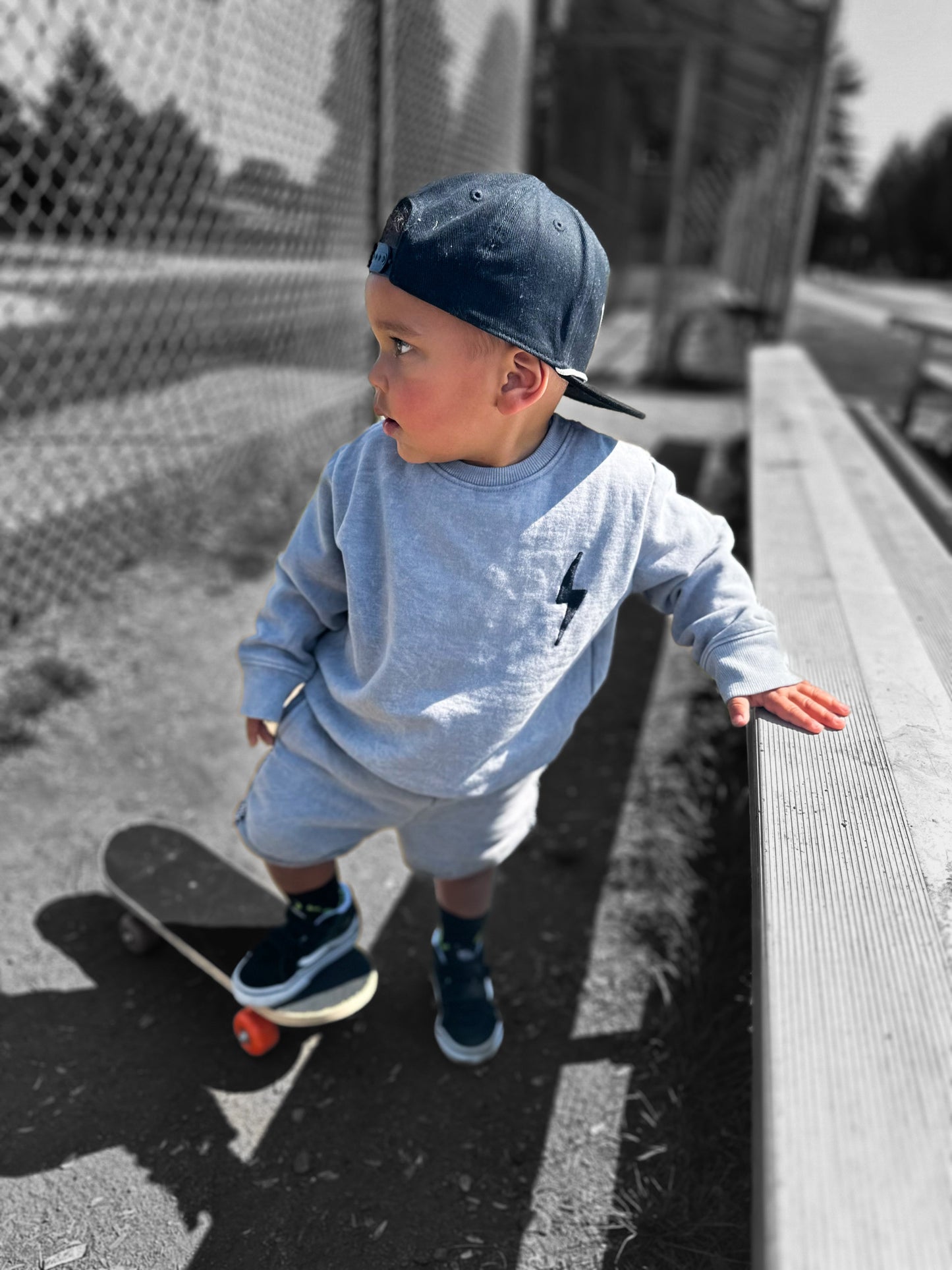 Grey Acid Wash Sweatshirt