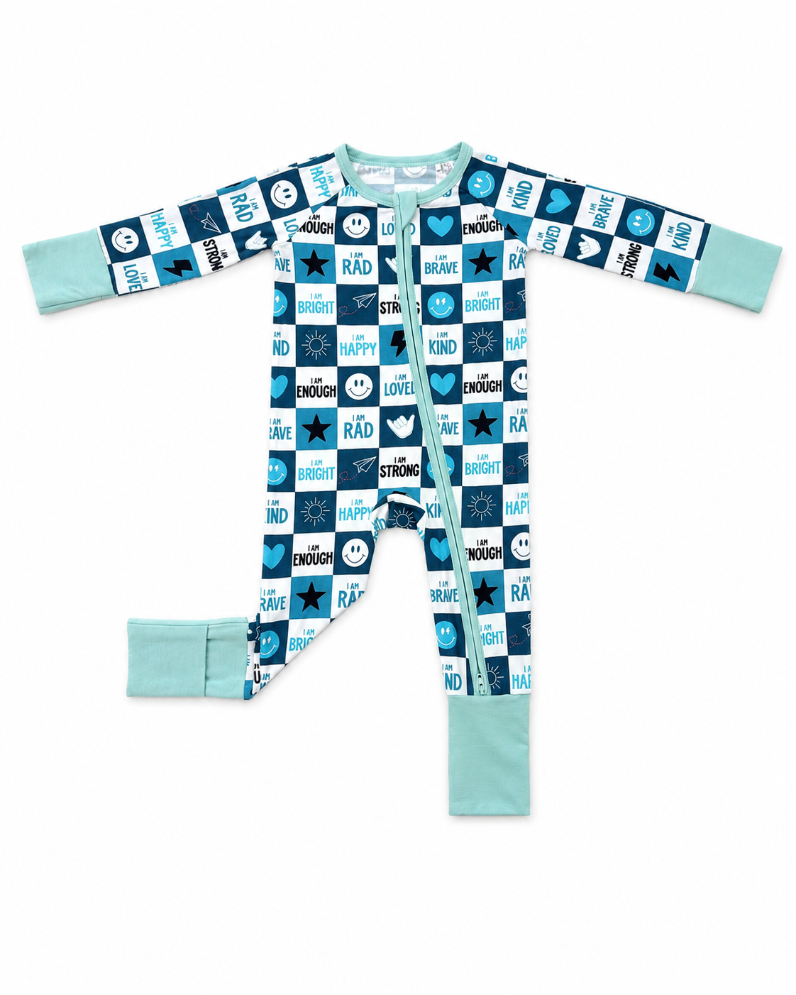 Dream Big Affirmation Pajamas (B)-Zippy Romper