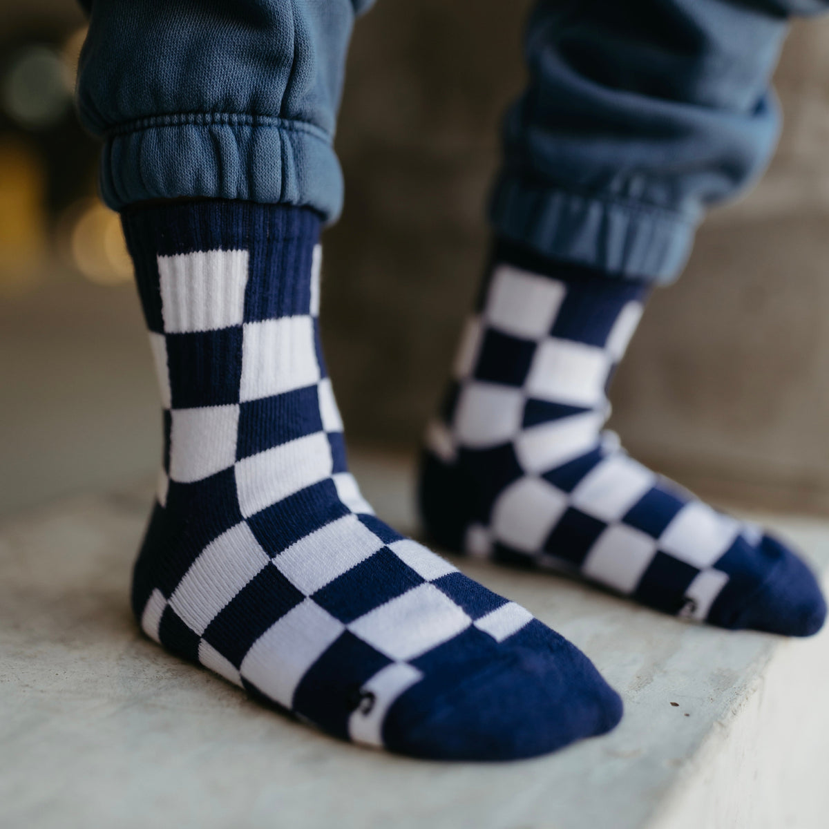 Navy Checkered