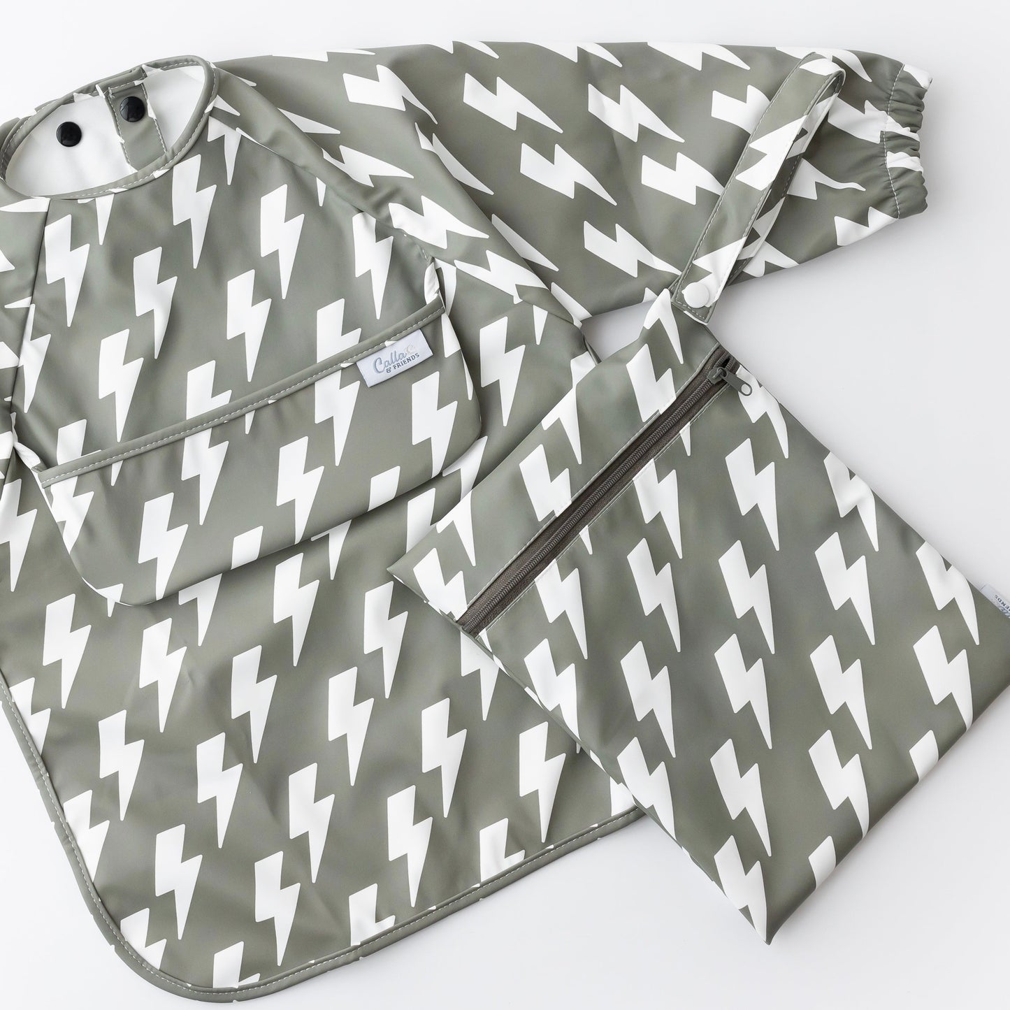 The Grayson Long Sleeve Bib - Lightning Bolts