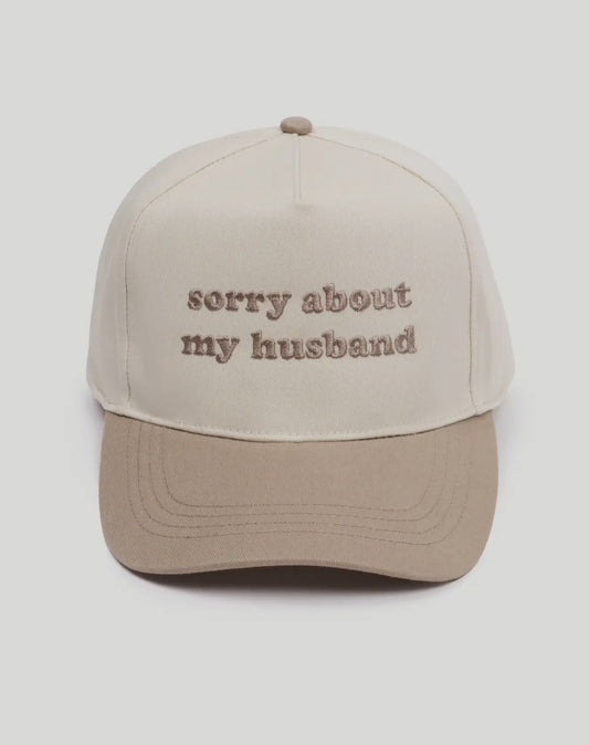 Sorry About My Husband Embroidered Cap