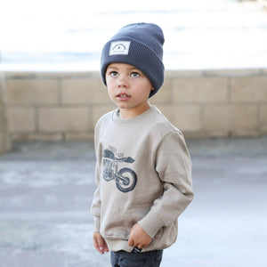 YOUNG + RAD CLASSIC BEANIE // STEEL BLUE