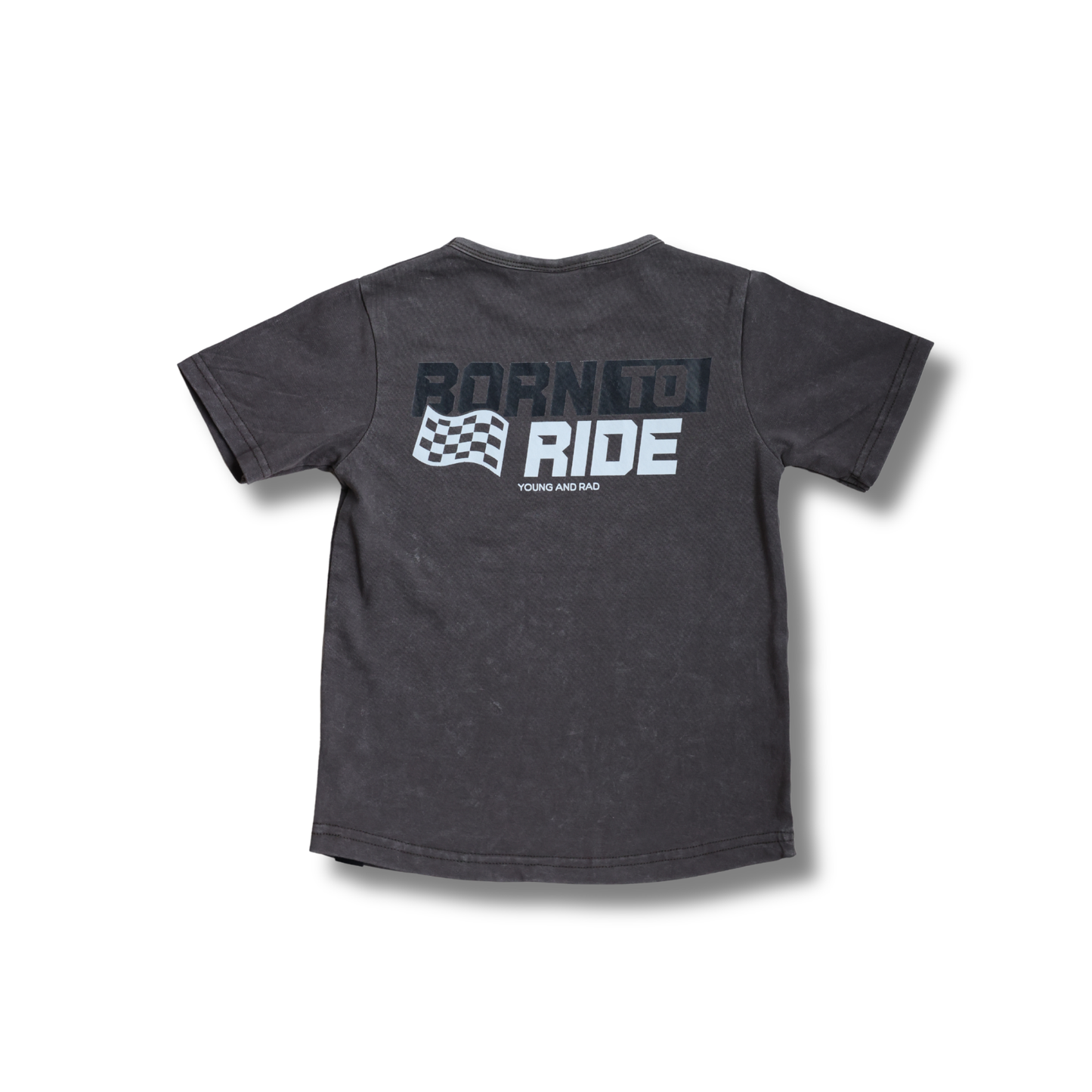 BORN TO RIDE TEE // GREY