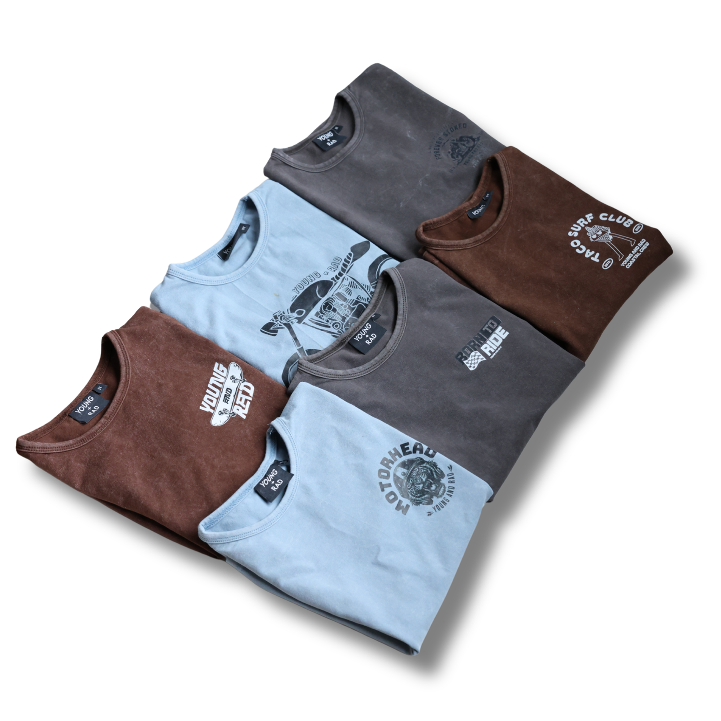 BORN TO RIDE TEE // GREY