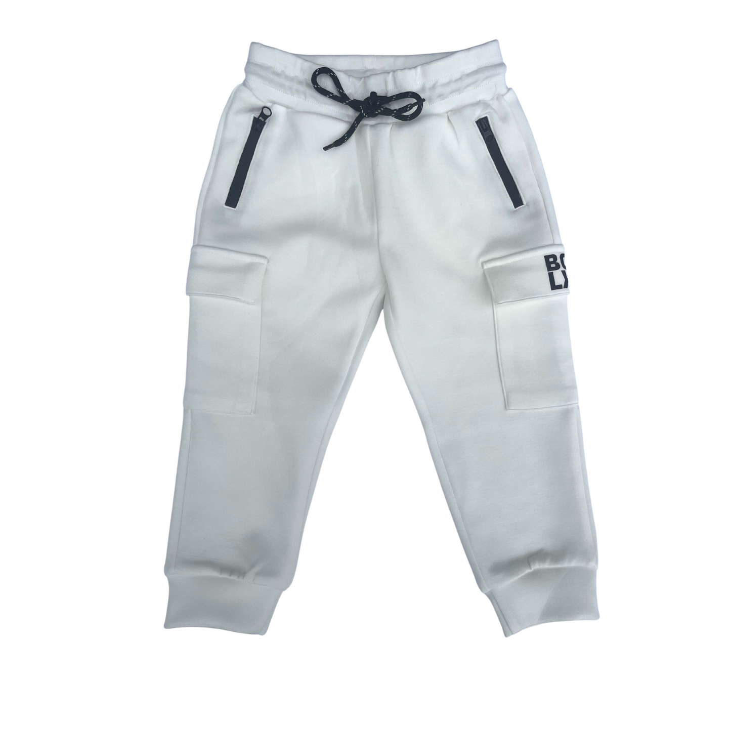 LUXE Cargo Joggers (Coastal White)