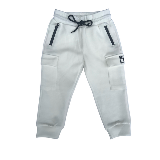 LUXE Cargo Joggers (Coastal White)