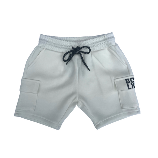 LUXE Cargo Shorts (Coastal White)