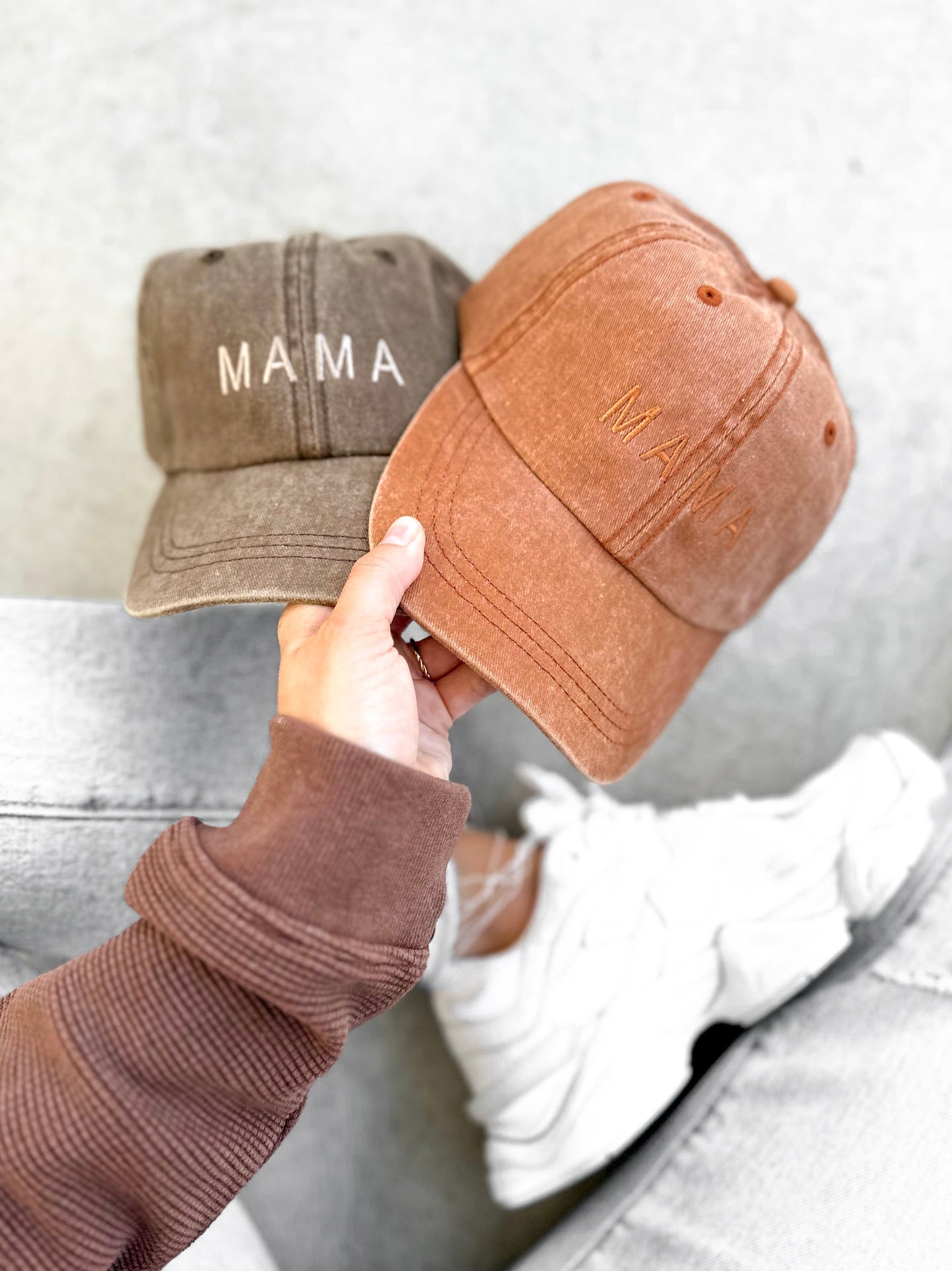 Mama Basic Tonal Embroidered Cap