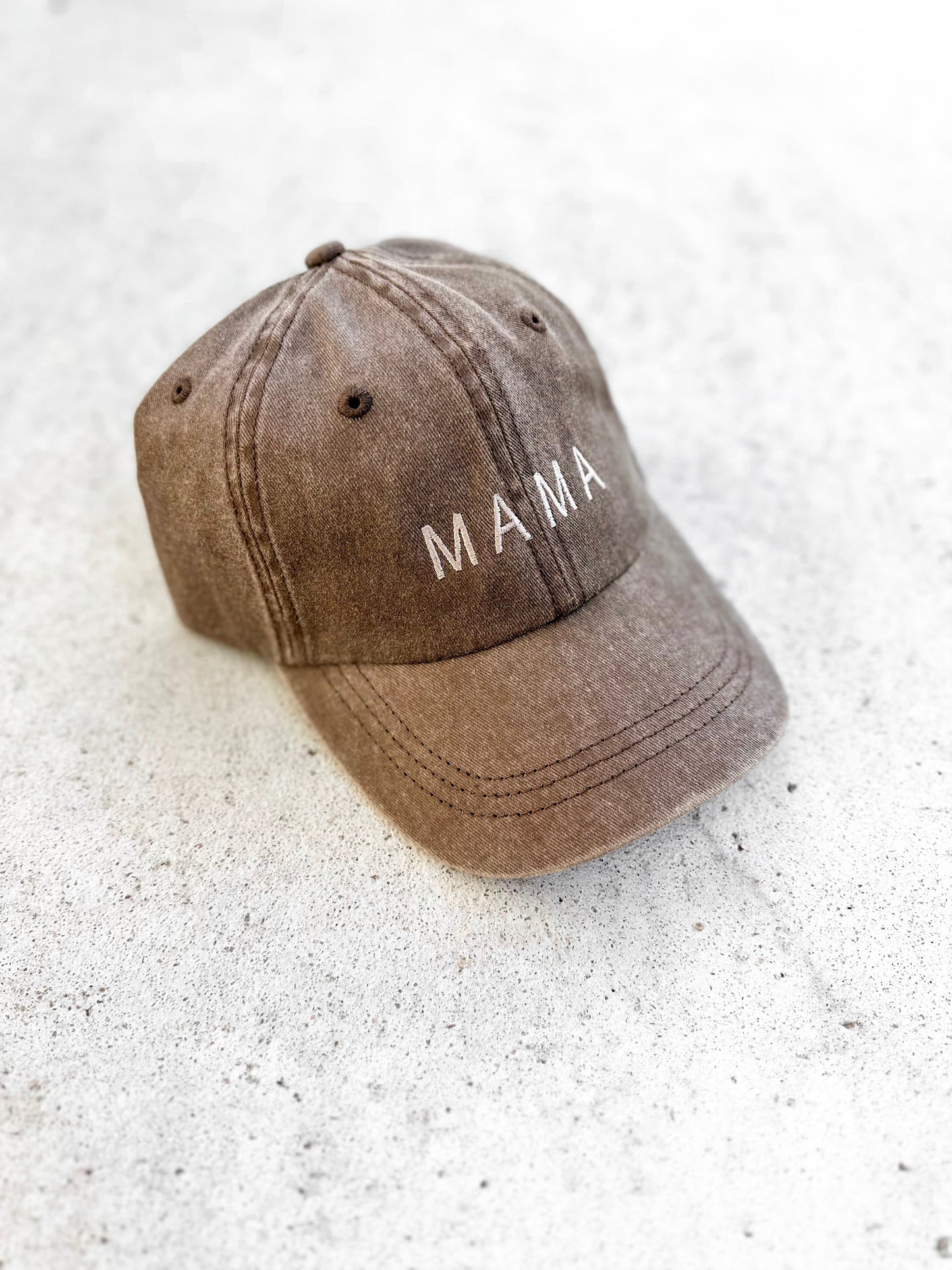 Mama Basic Tonal Embroidered Cap