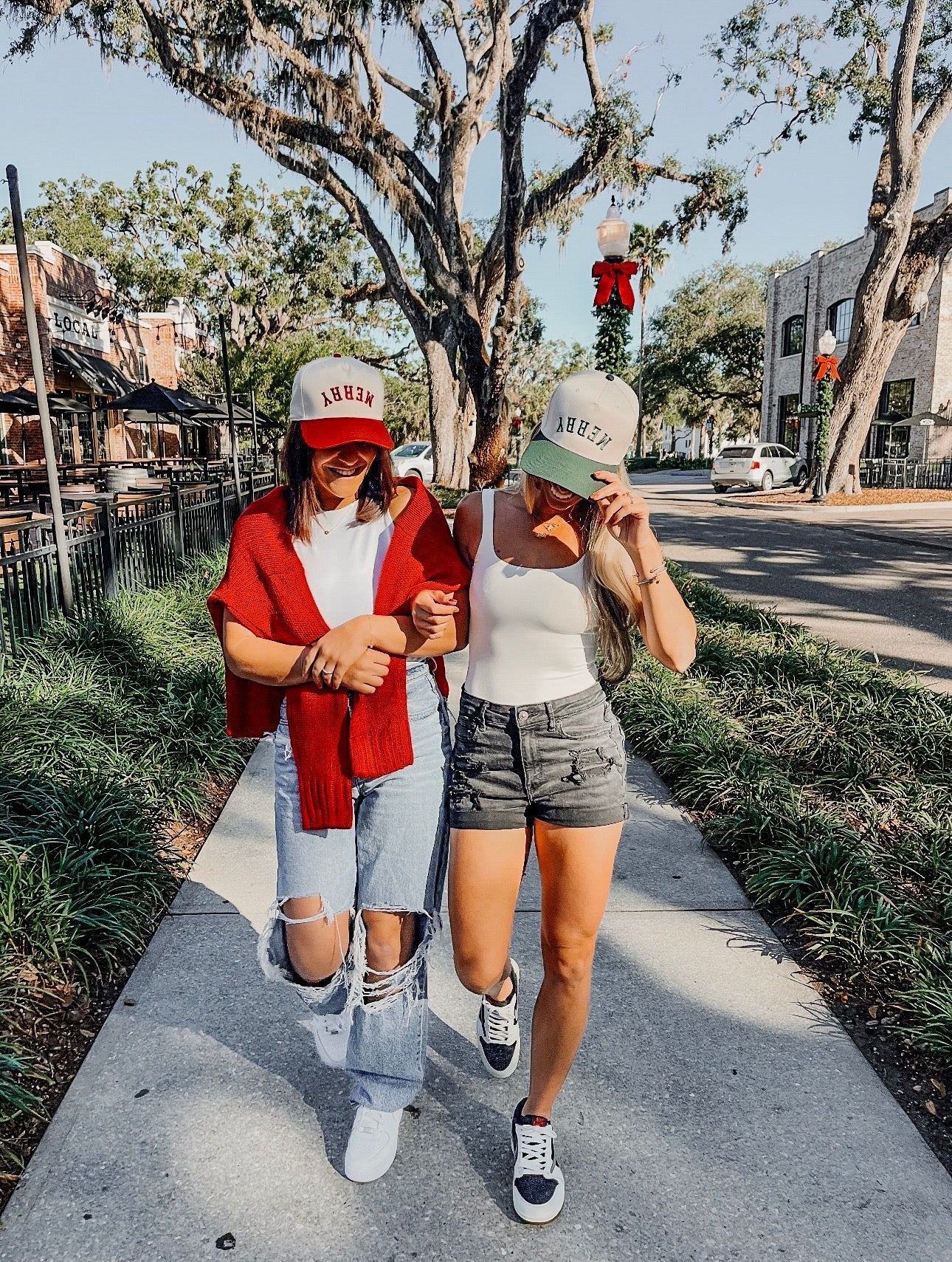 Merry Upside Down Embroidered Cap
