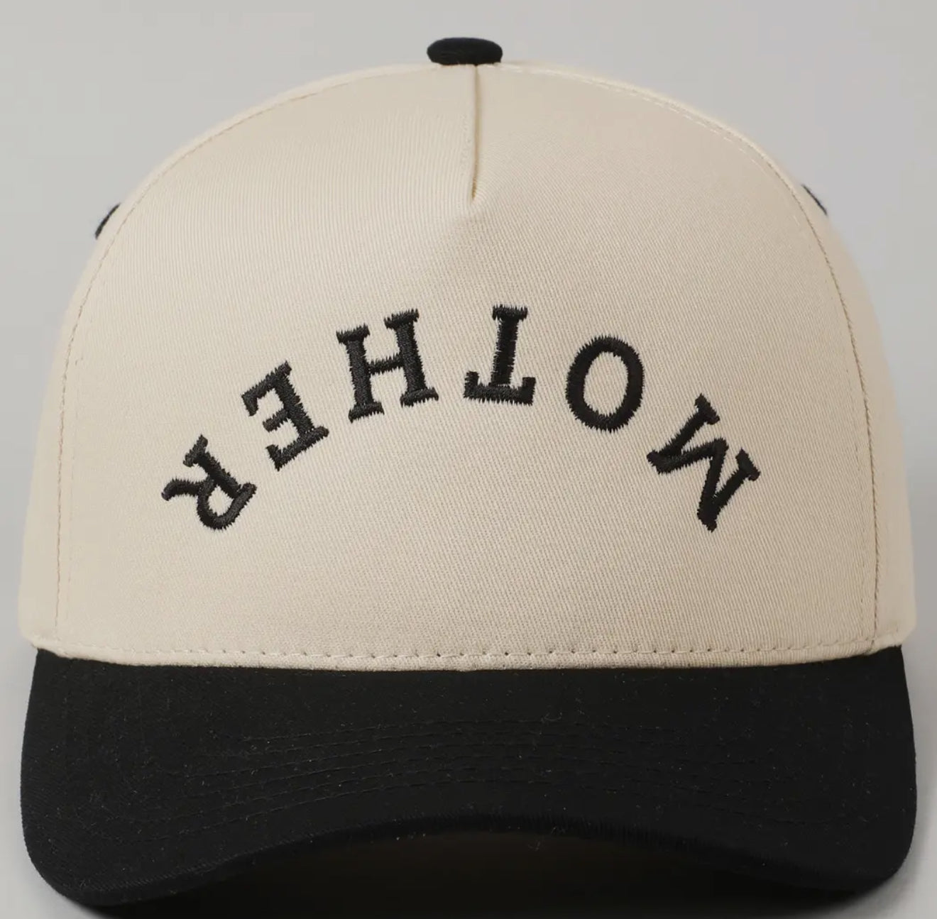 Mother Upside Down Lettering Embroidered Cap