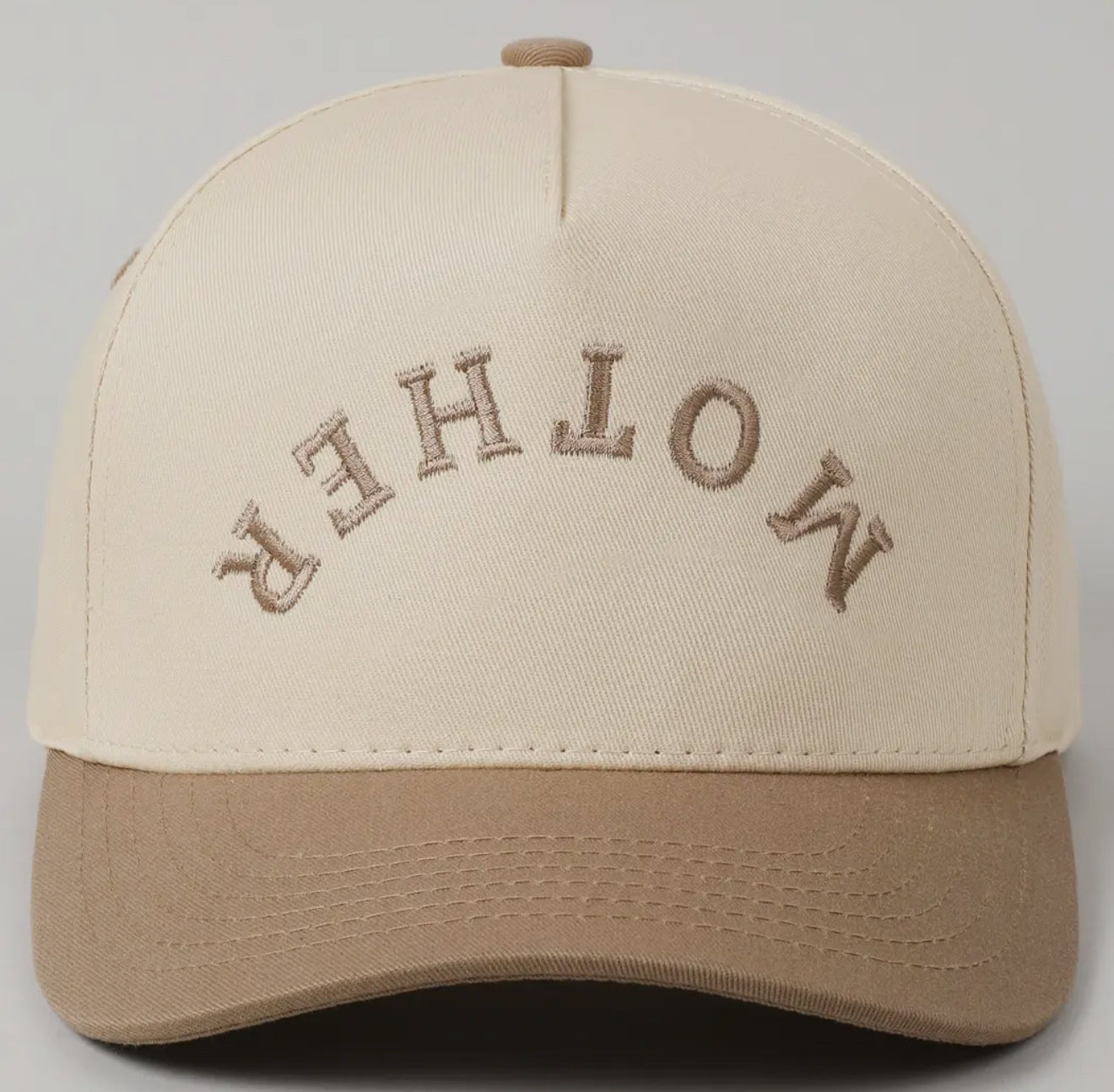 Mother Upside Down Lettering Embroidered Cap