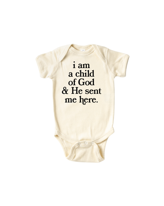 I am a Child of God Baby Onesie