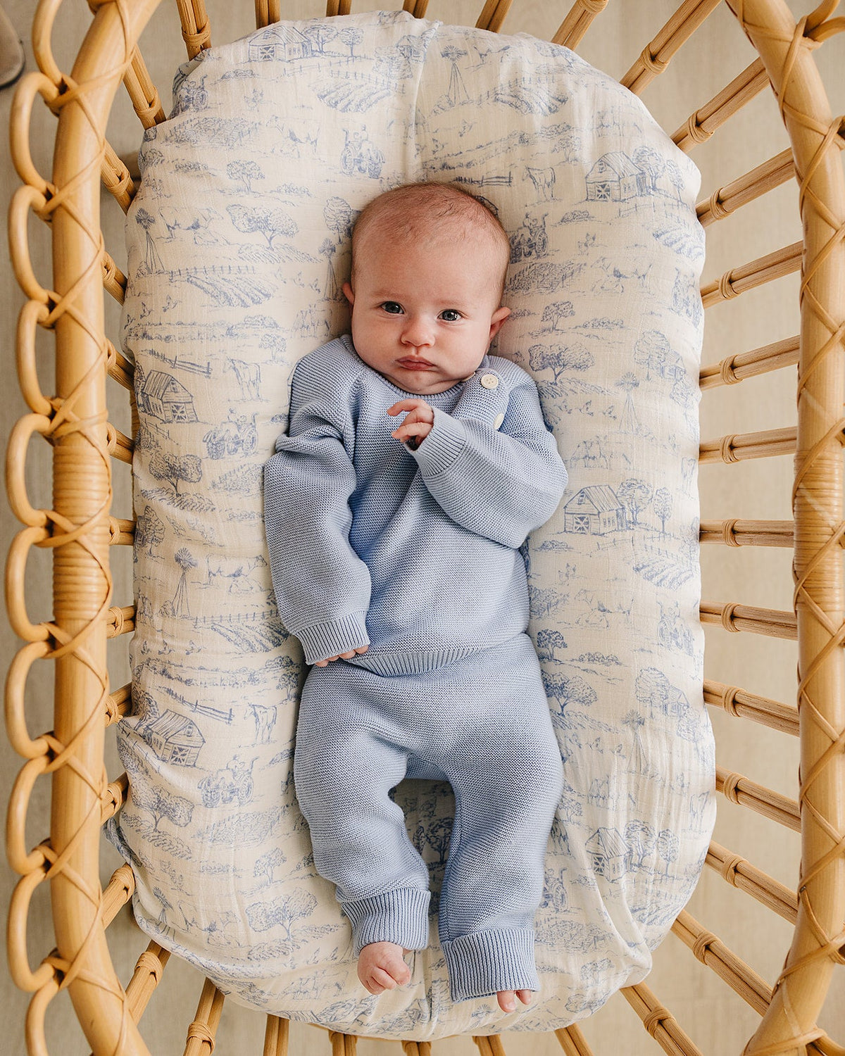 French Blue Knit Set