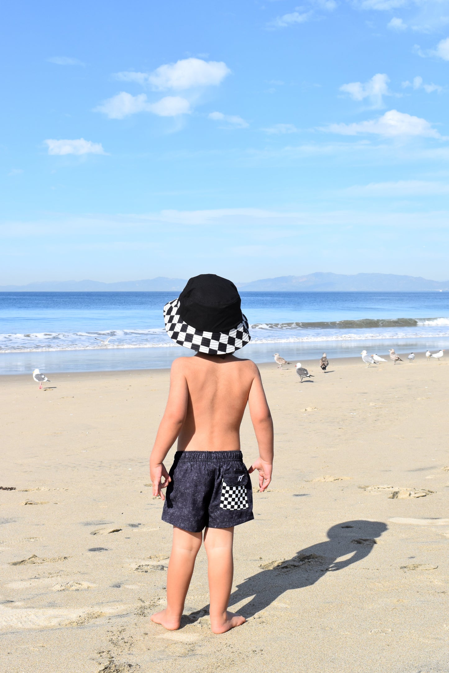 ACID WASH MIDNIGHT CHECK SWIMMIE