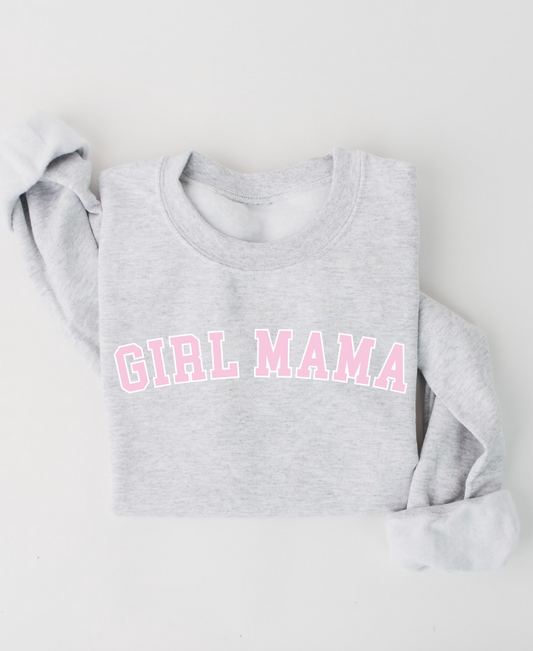 Girl Mama Varsity Outline Pullover