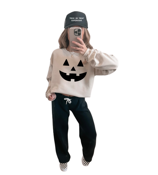 Neutral Jack-O-Lantern Pullover