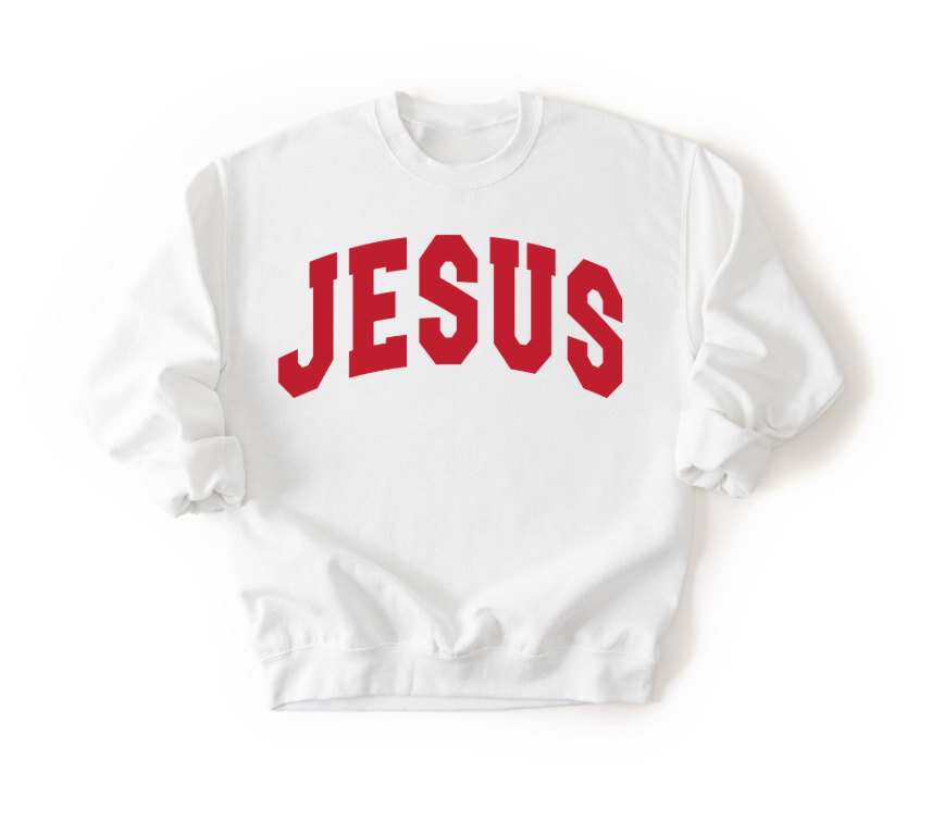 Jesus Varsity Unisex Sweatshirt - Christmas Colors