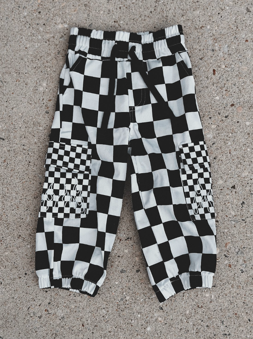 CHECK REMIX FLAME • CARGO JOGGERS