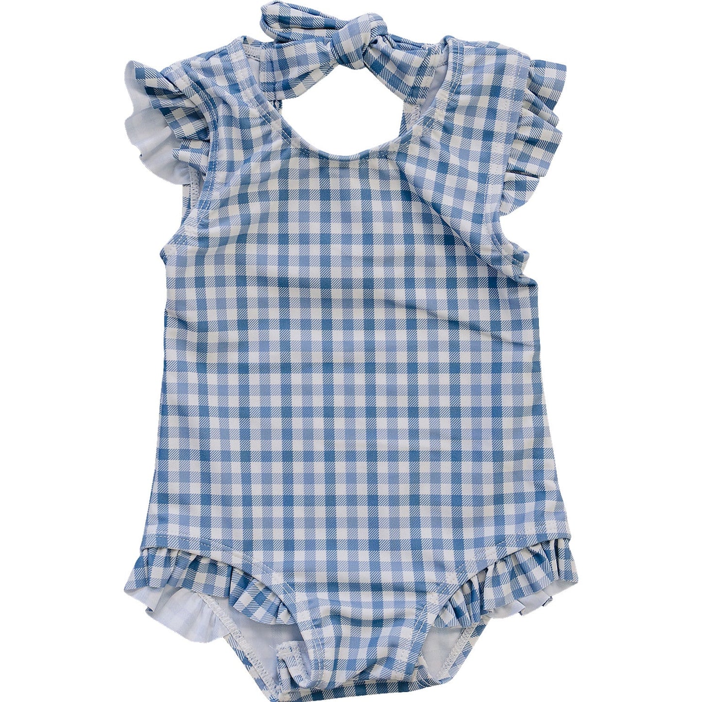 Light Blue Gingham One-Piece