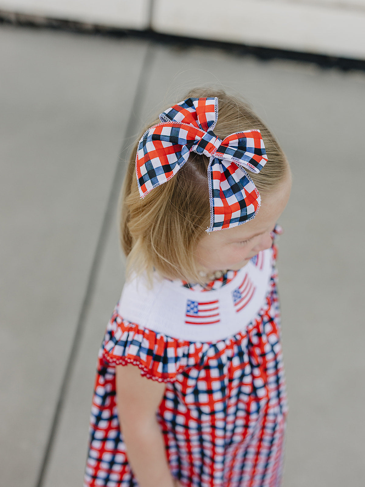 All American Plaid Hair Bows