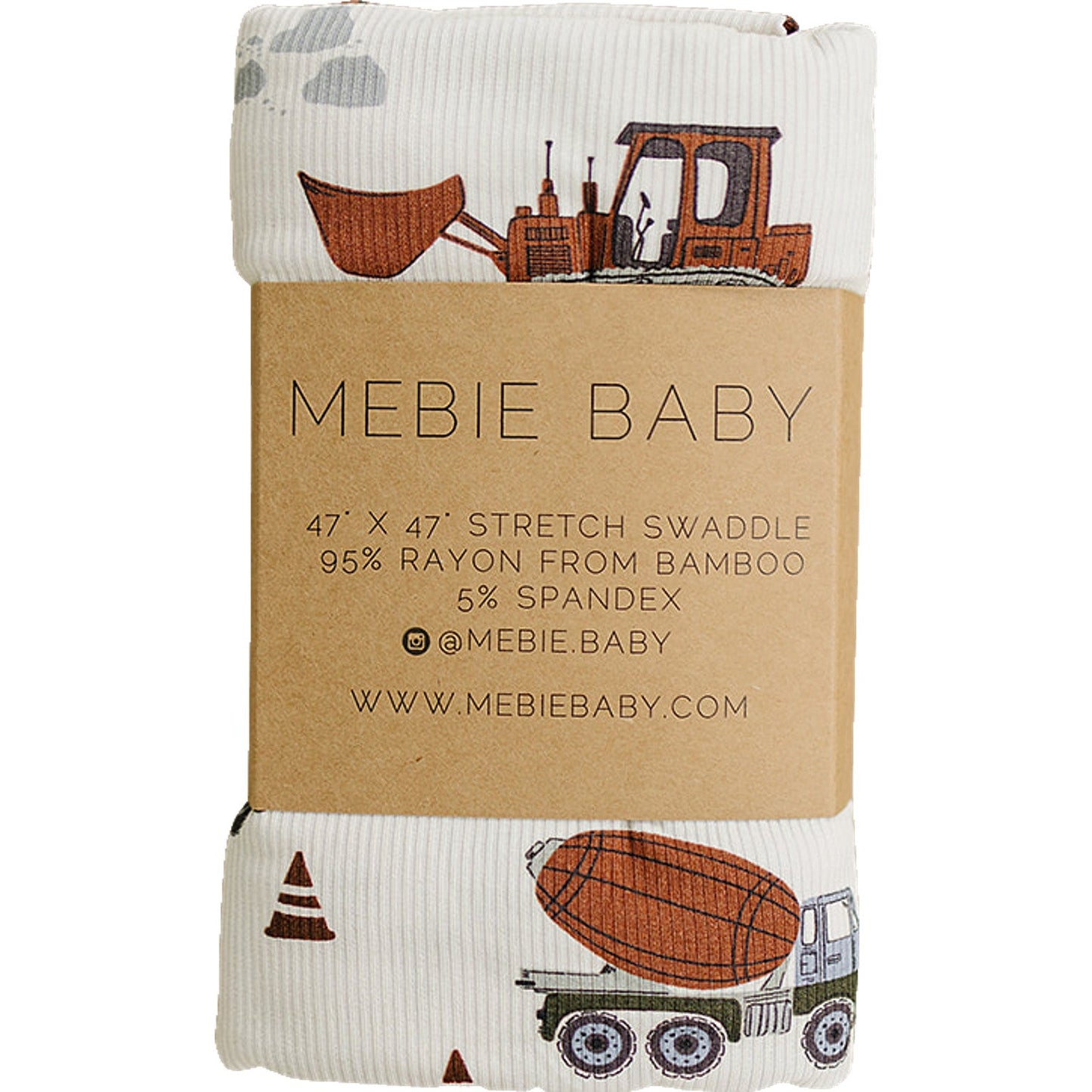 Construction Trucks Bamboo Stretch Swaddle