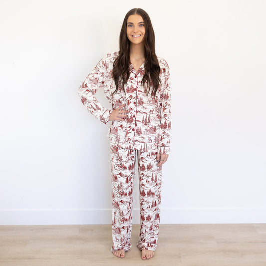 Adult Holiday Toile Lounge Set