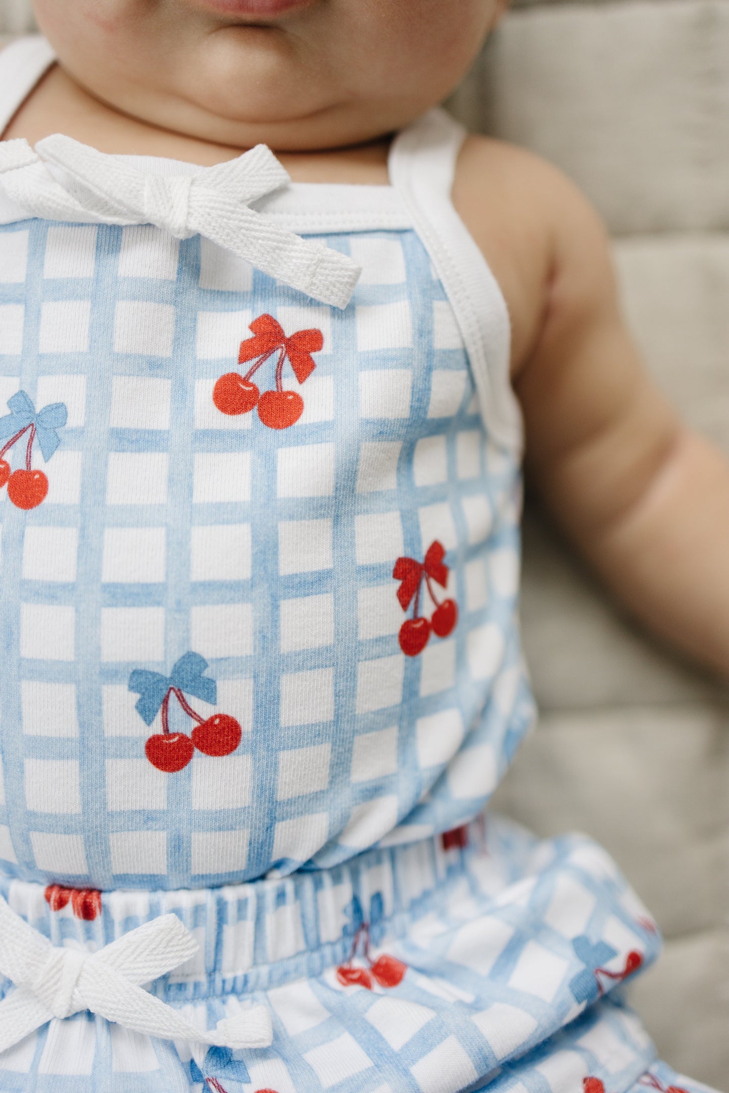 Shorts Set | Gingham Cherry