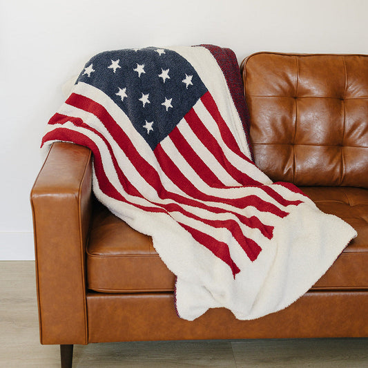American Flag Plush Blanket
