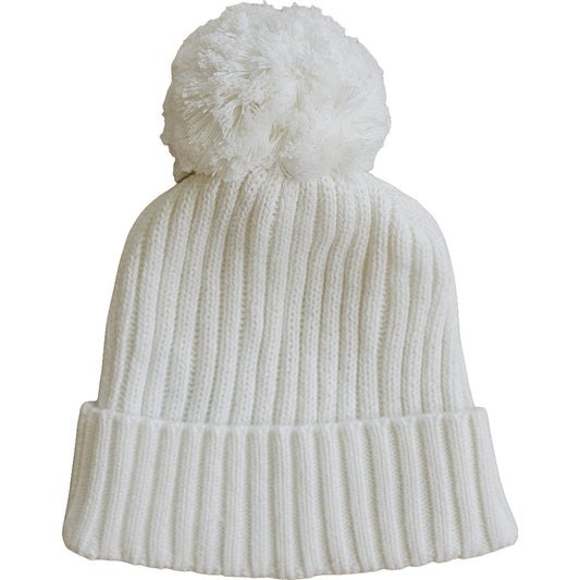 White Knit Beanie